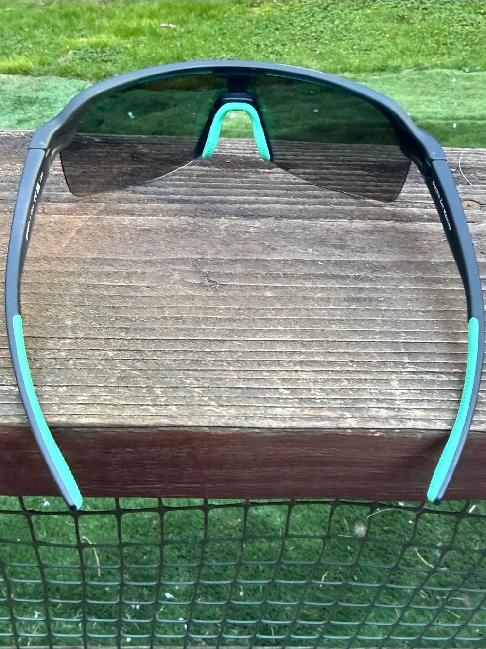 Goodr Sport Wrap Sunglasses in Black with Teal Accents